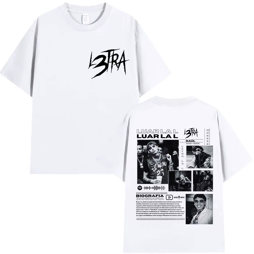 Rappeur Lune La L L3tra Album 2025 T-shirt graphique homme Hip Hop gothique manches courtes coton