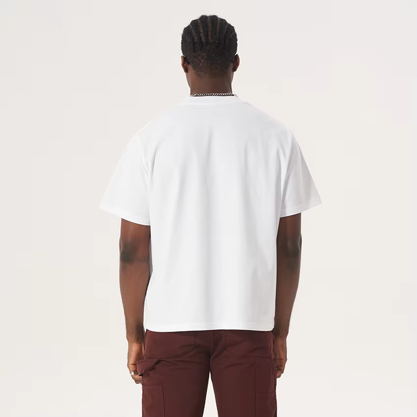 2025 nouveau Boxy Fit T-shirt à manches courtes hommes coton lourd épaule tombante