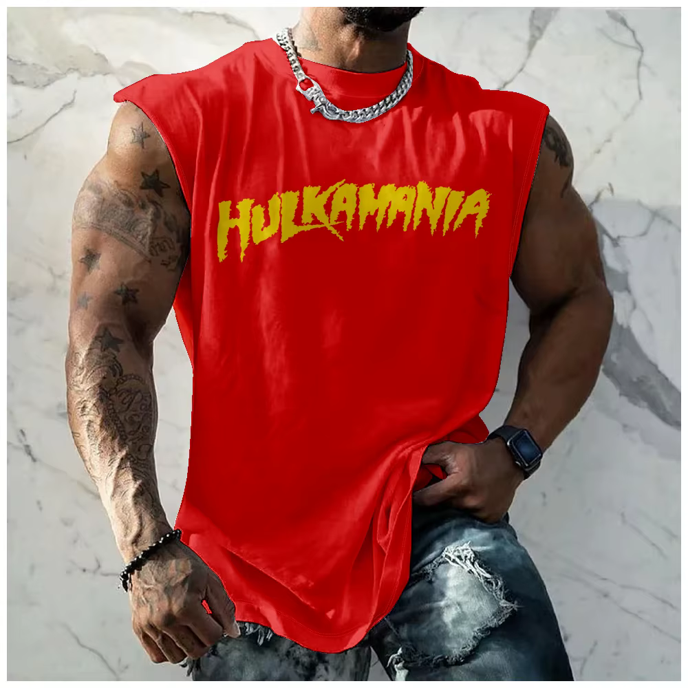 Hulkamania débardeurs Hulk Hogan Rip unisexe sans manches Sport gilet de gymnastique femmes hommes en plein air haut