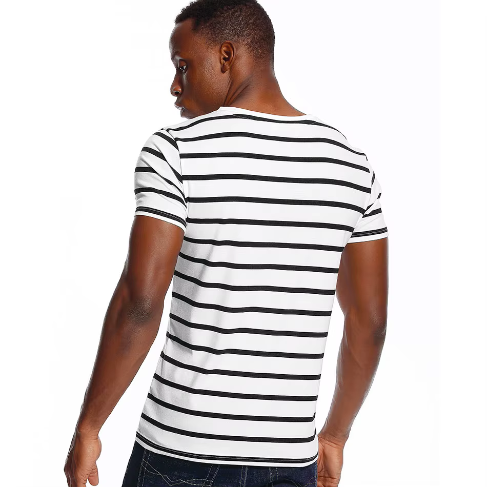 T-shirt à rayures larges et SAINT pour hommes