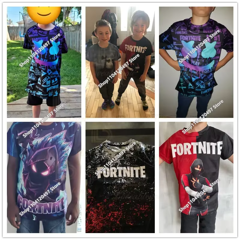 Fortnite t-shirt hommes jeu de tir bataille héros