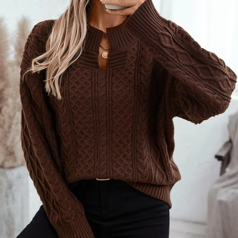 Pull col en V pour femme