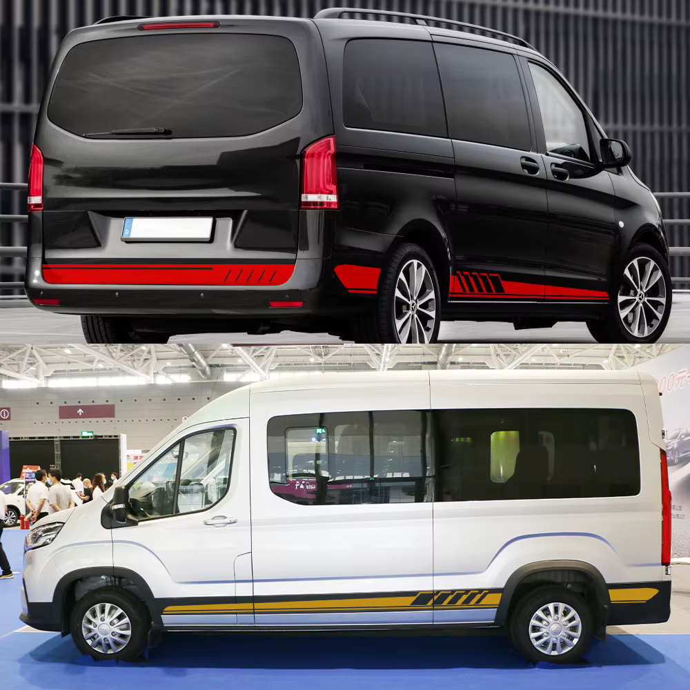 Autocollants de voiture en vinyle, 3 pièces, pour Mercedes Benz Vito classe V Viano W638 W639 W447 Marco Polo EQV Camper Van, accessoires de réglage