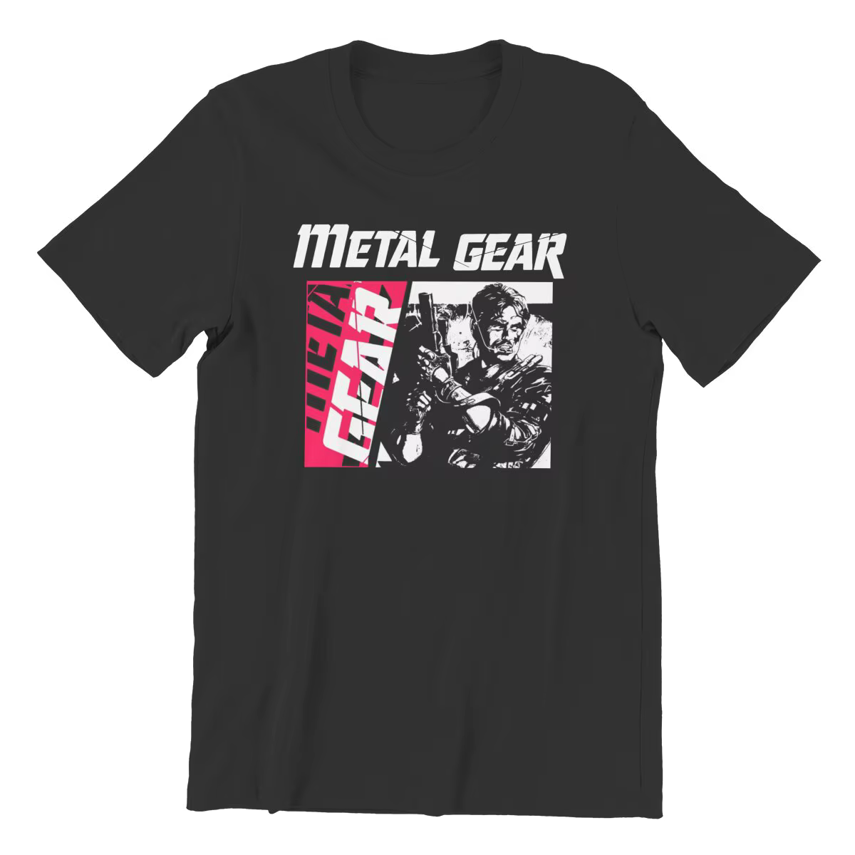 T-shirt en coton imprimé Metal Gear pour homme