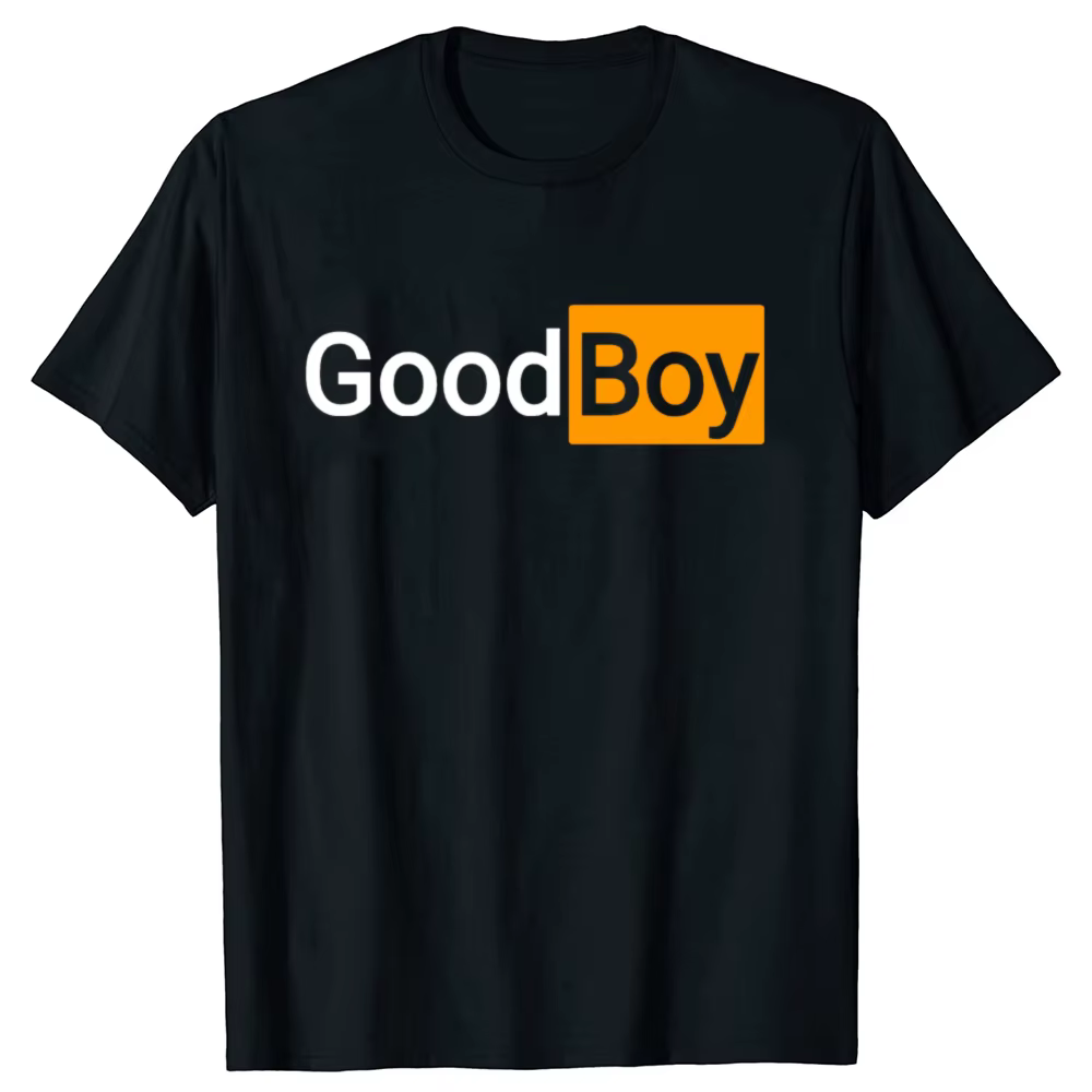 Drôle bon garçon imprimé graphique T-shirts hommes femmes mode t-shirt décontracté 100% coton ample surdimensionné