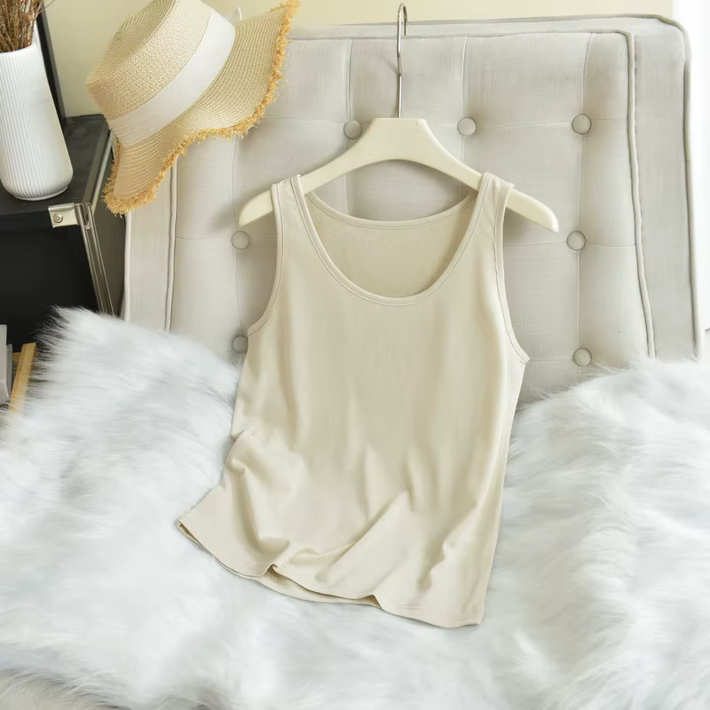 Débardeur Simple en coton et lin pour femmes