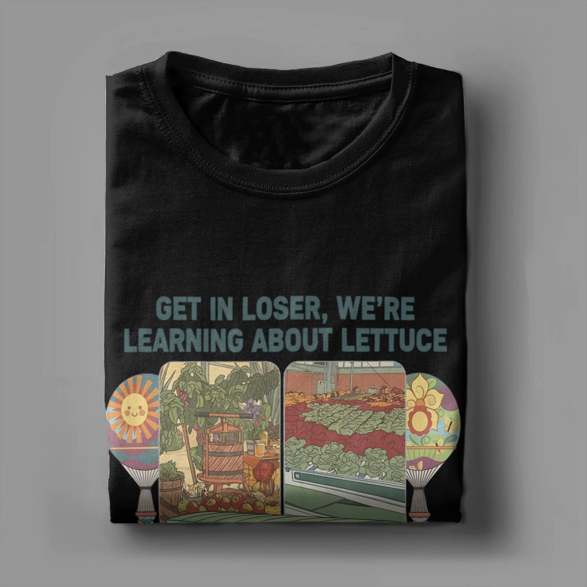T-shirt pour hommes « Get in Loser We're Gonna Learn About Lettuce »