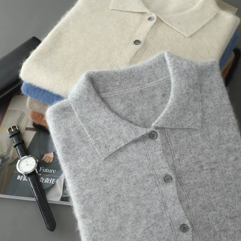 Maillard-Pull à col polo pour homme
