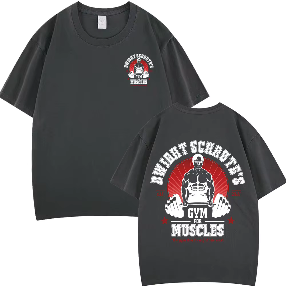 T-shirt double face Dwight Schrute Gym for Muscles