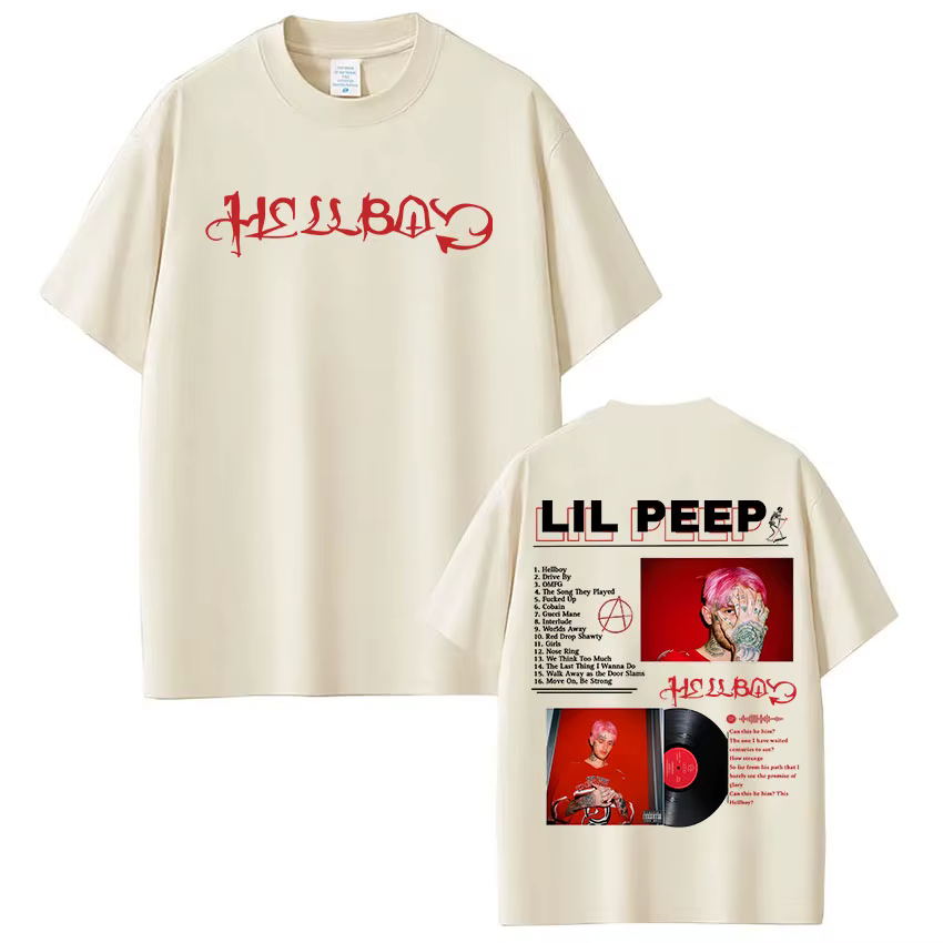 Rappeur Lil Peep Crybaby Hellboy T-shirt hommes femmes vêtements mode Hip Hop
