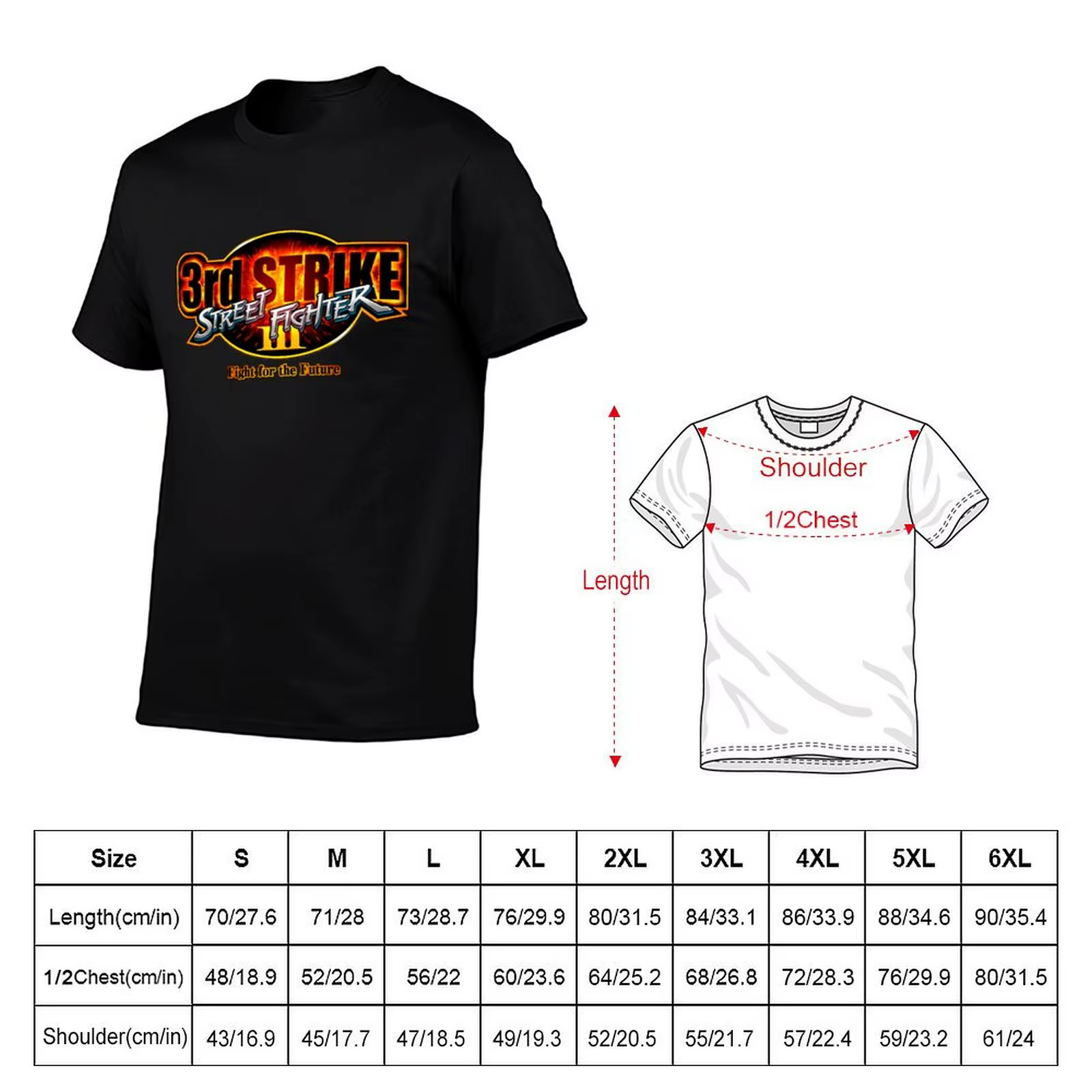 Street Fighter III: 3ème frappe-Lutte pour le futur logo T-Shirt chemises