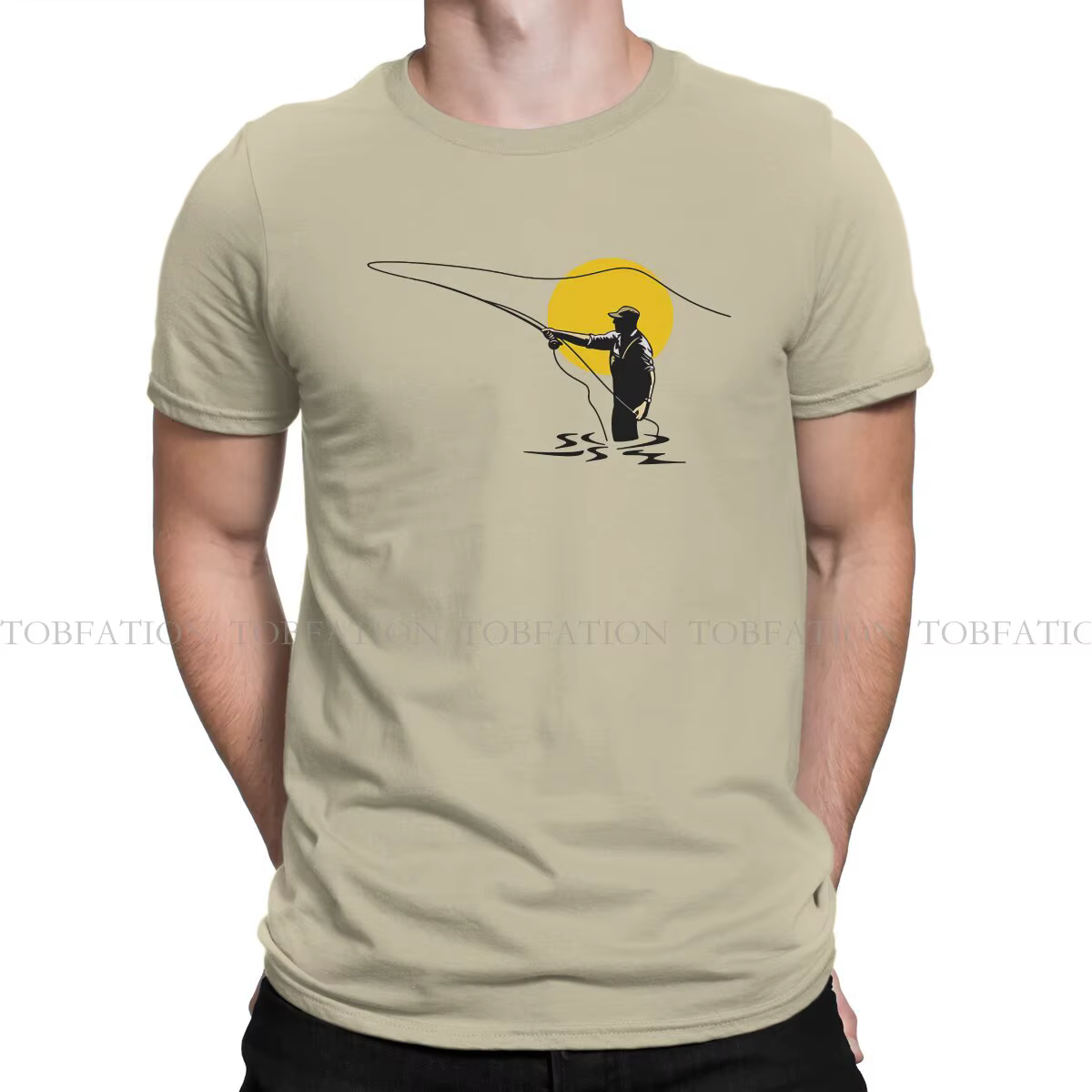 FishSuffolk-T-shirt manches courtes homme, estival et punk, en coton, Harajuku