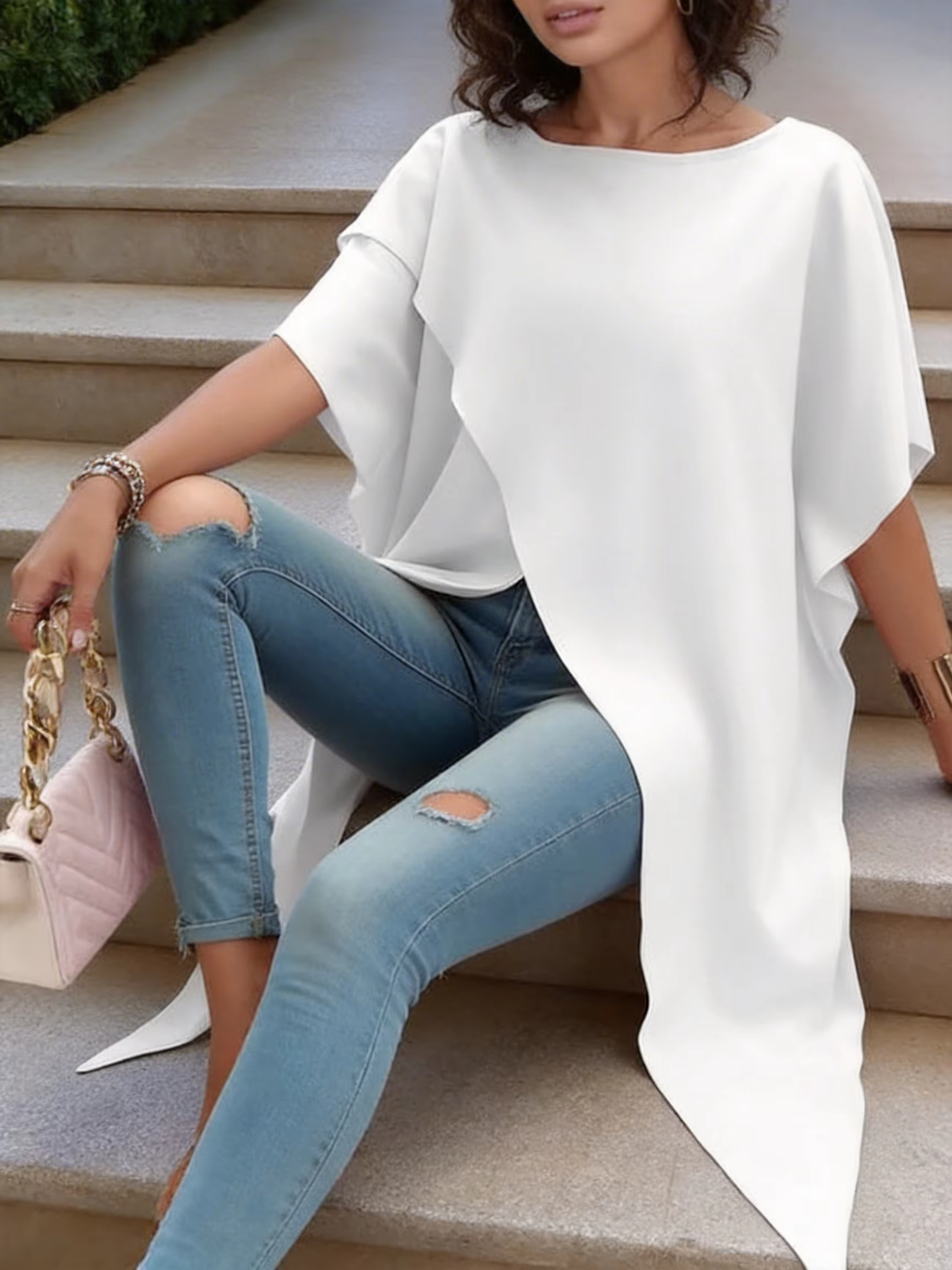 Chemisier blanc élégant pour femme