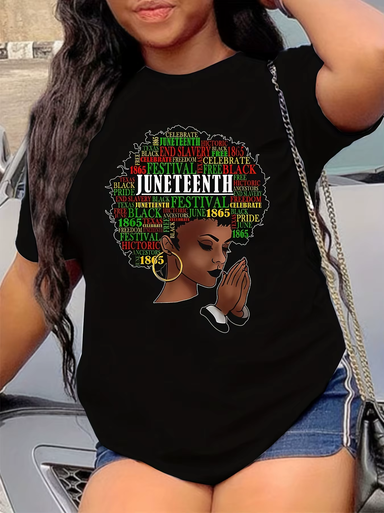 Juneteenth-T-shirt imprimé