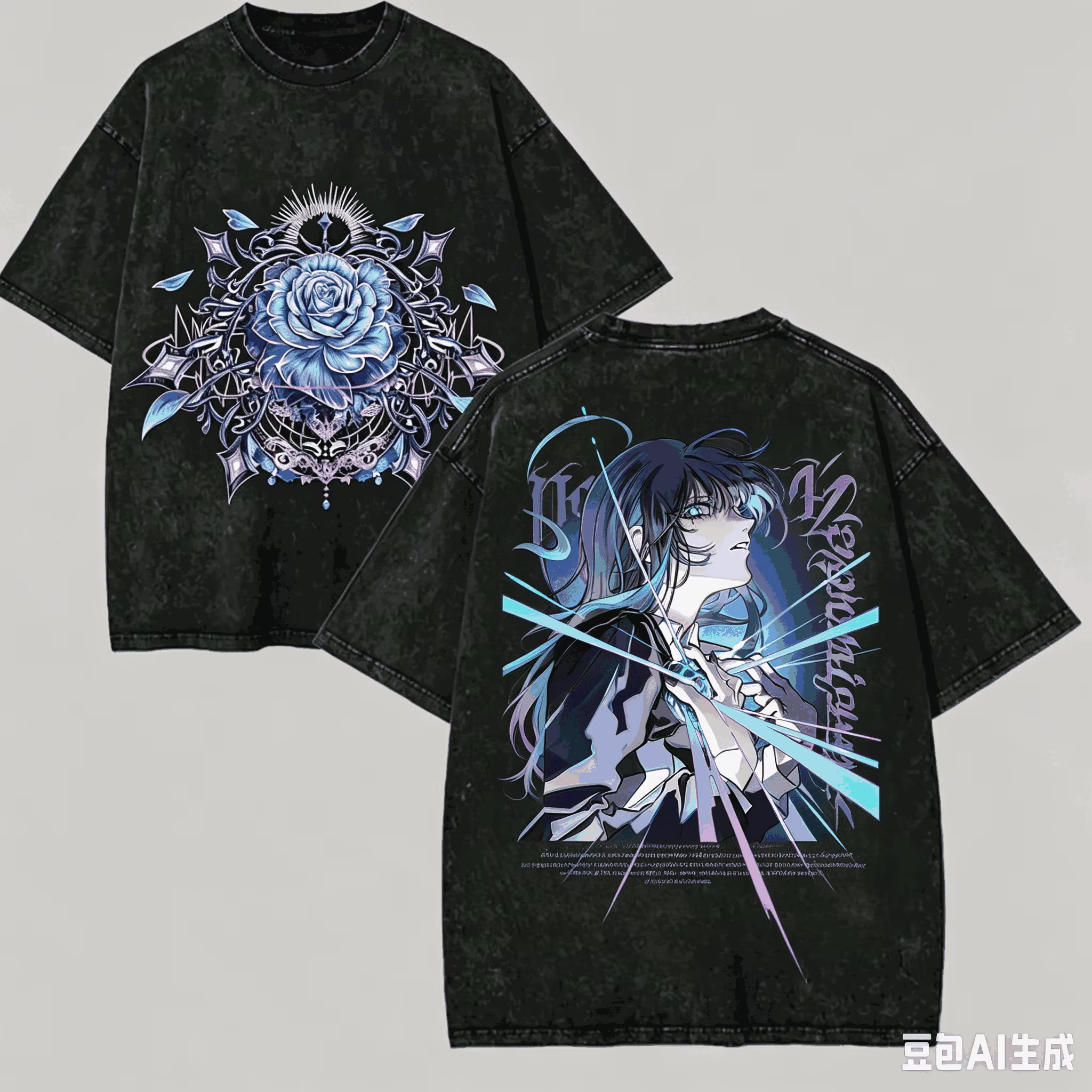 T-shirt délavé Ado pour les amateurs d'anime