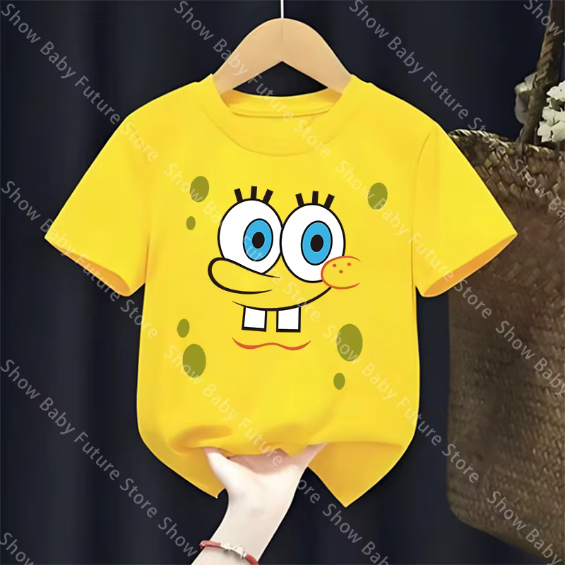 Bob l'éponge t-shirt pour garçons filles Anime Kawaii hauts à manches courtes