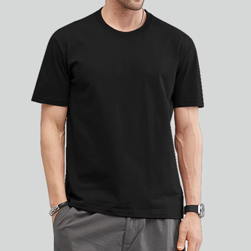 Offre spéciale T-Shirts d'été hommes femmes coton t-shirt mâle Simple solide