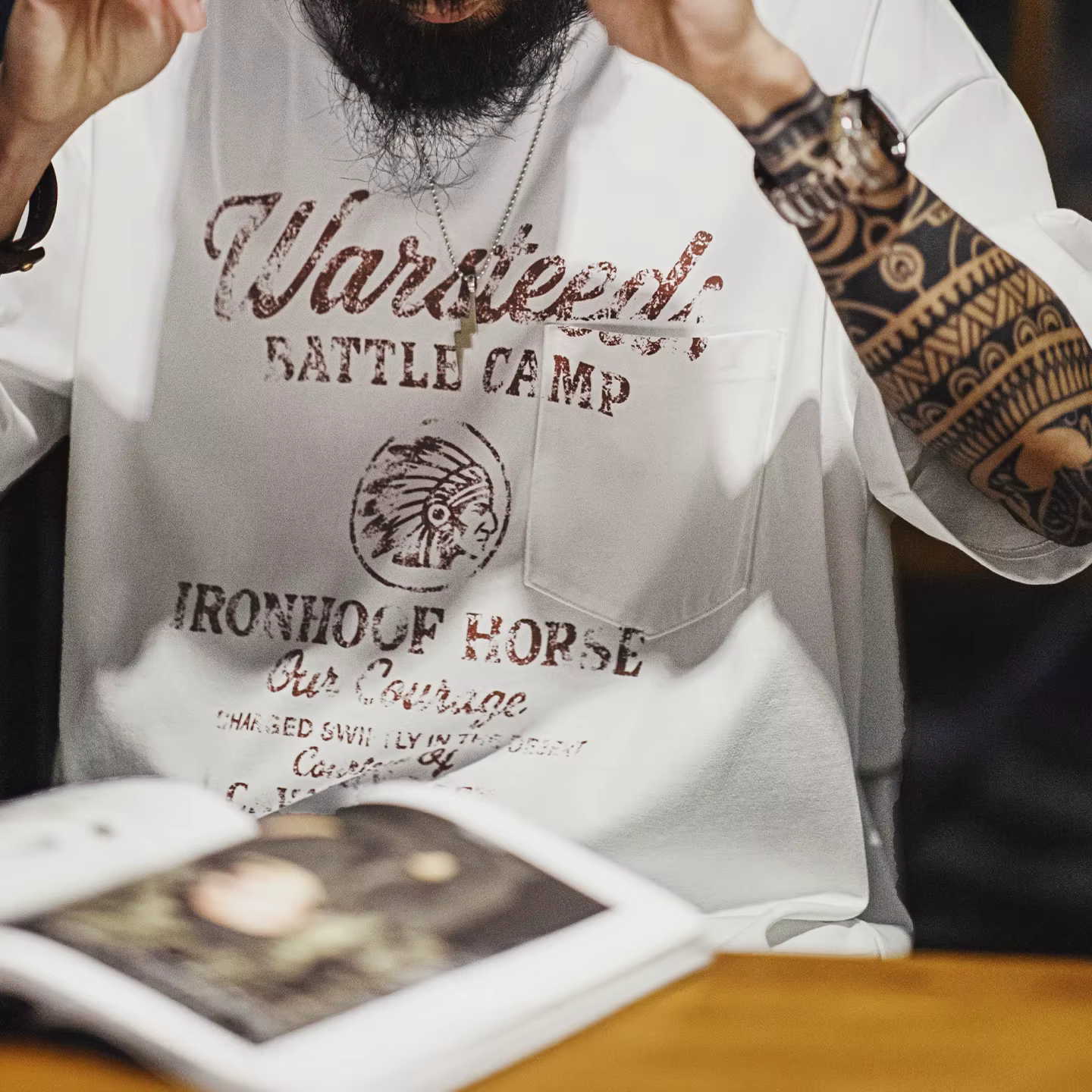 T-shirt homme Maden à imprimé lettres