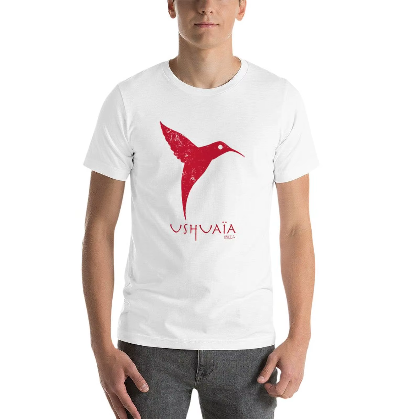 T-shirt en coton imprimé animal pour hommes