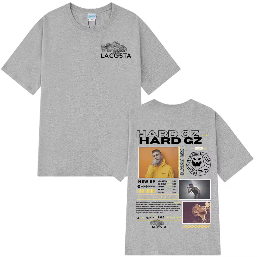 Rappeur dur GZ Tour 2025 Merch T-shirt hommes Hip Hop mode coton à manches courtes T-shirts Vintage surdimensionné T-shirt haut Streetwear