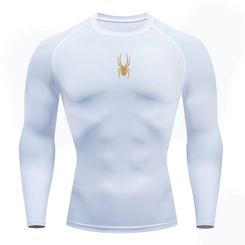 T-shirt de fitness à manches longues pour hommes