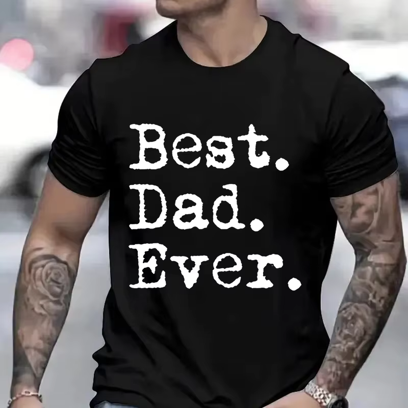 Meilleur papa jamais T-shirt pour hommes père famille mari grand-père drôle cadeau d'anniversaire graphique Streetwear