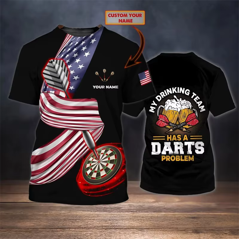 T-shirt de joueur de fléchettes pour hommes