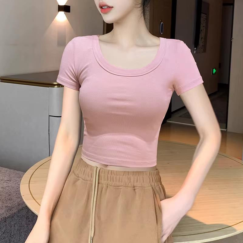 Crop top blanc pour femme