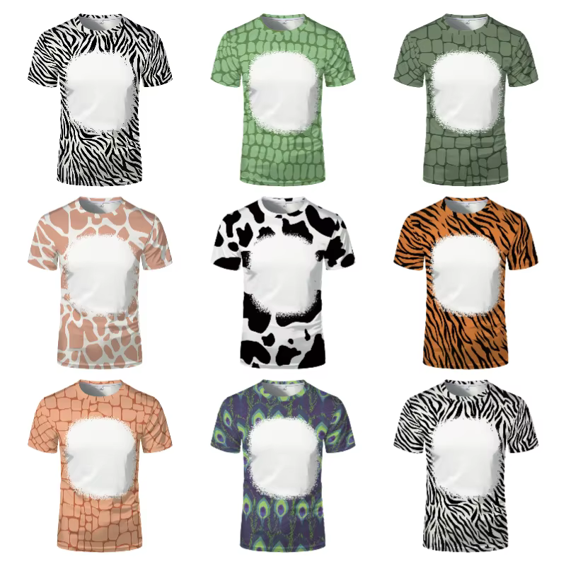 T-Shirt à manches courtes pour impression de Logo, blanc, à rayures, à la mode