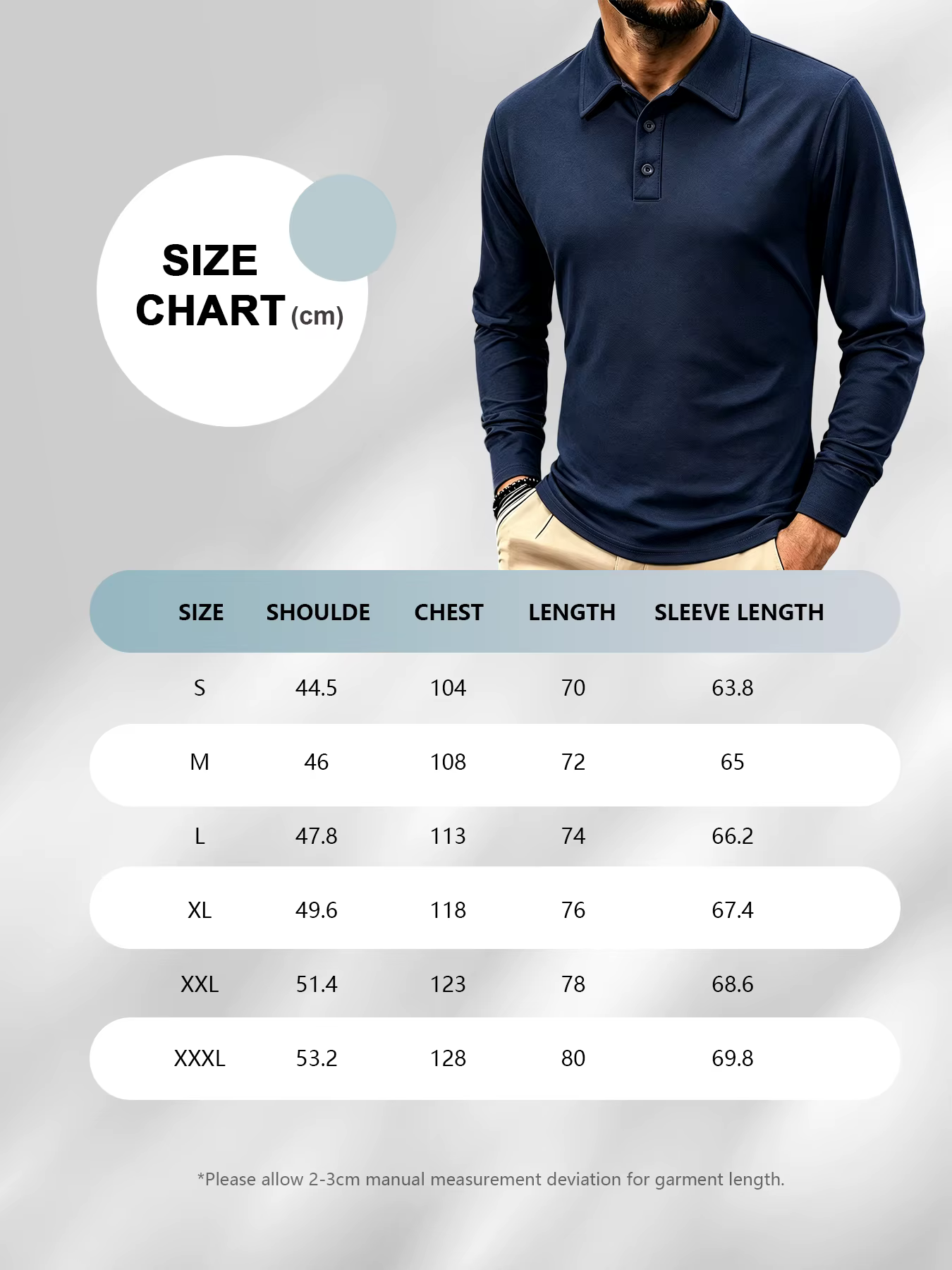 Polo à manches longues pour homme