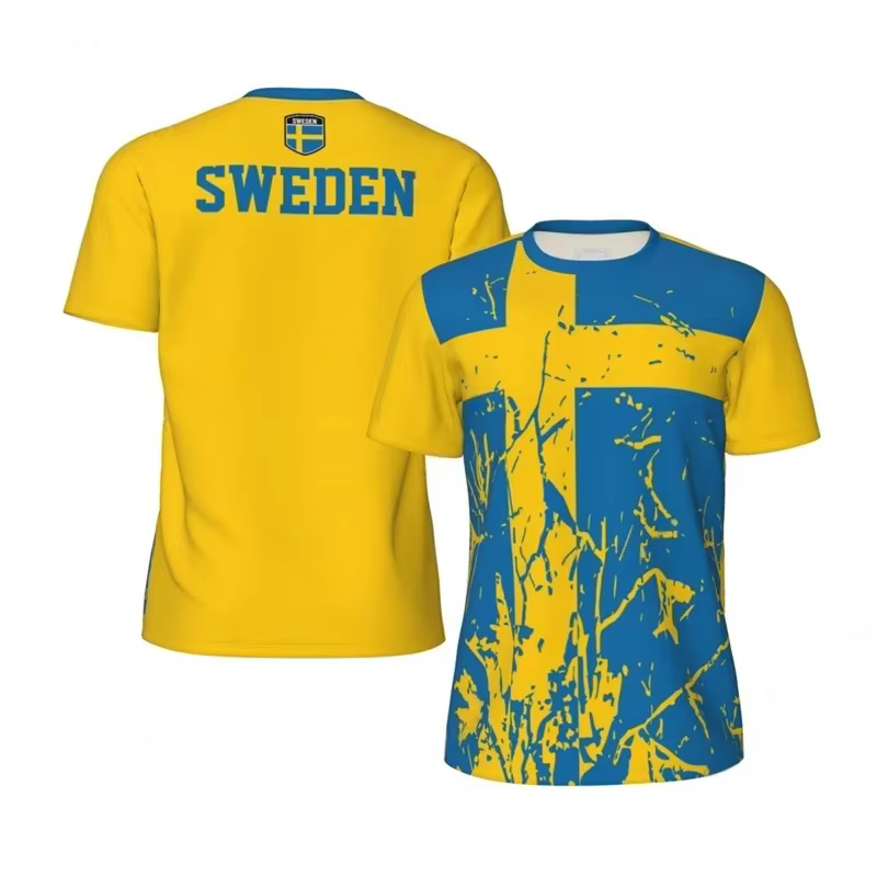 Suède Football T-Shirt pour hommes 3D imprimé