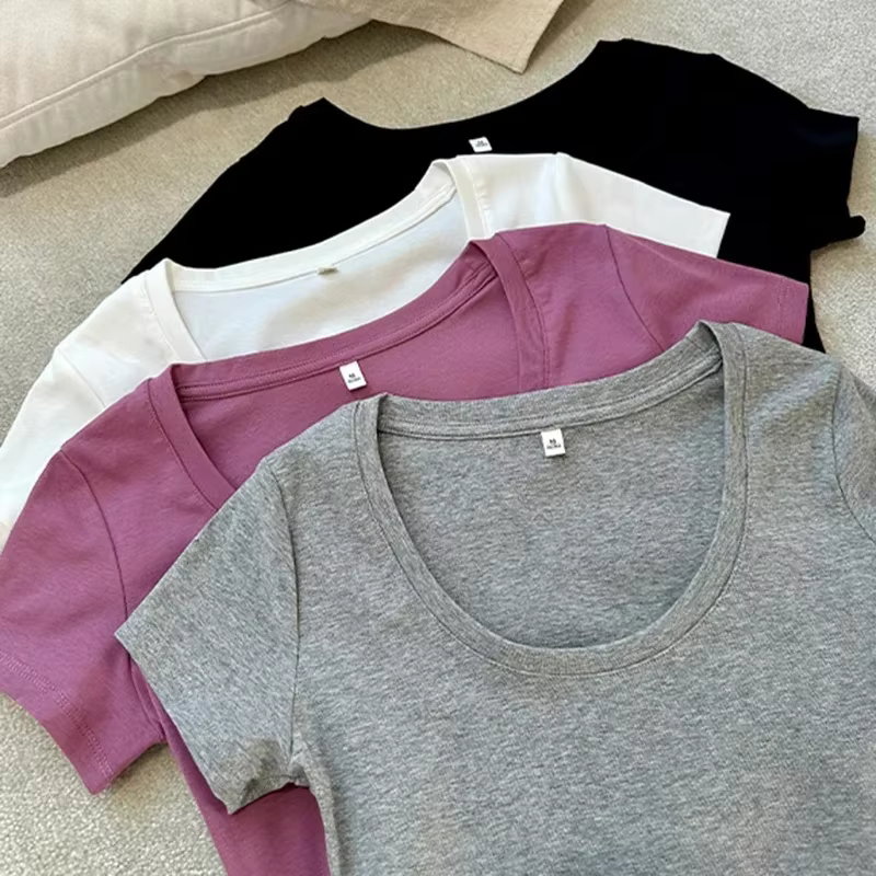 Femme 2026 été décontracté coton t-shirt pour femmes à manches courtes t-shirts mode