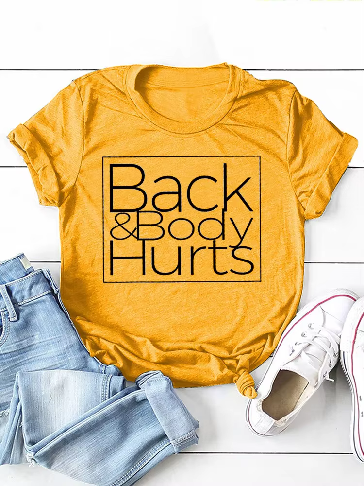 T-shirt à manches courtes et col rond pour femmes