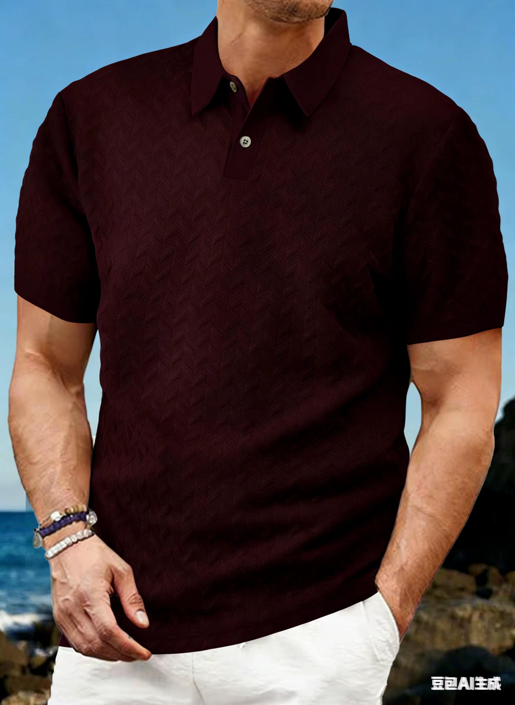 Polo homme d'été à manches courtes