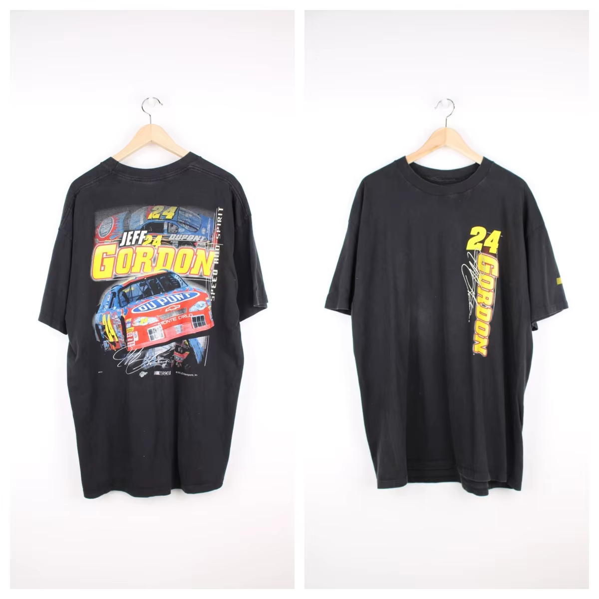 T-Shirt jaune classique de course tout-terrain pour hommes et femmes