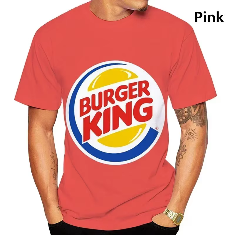 2025 été Burger King hommes femmes nouvelle mode 3D imprimé T-Shirt décontracté Cool à manches courtes impression