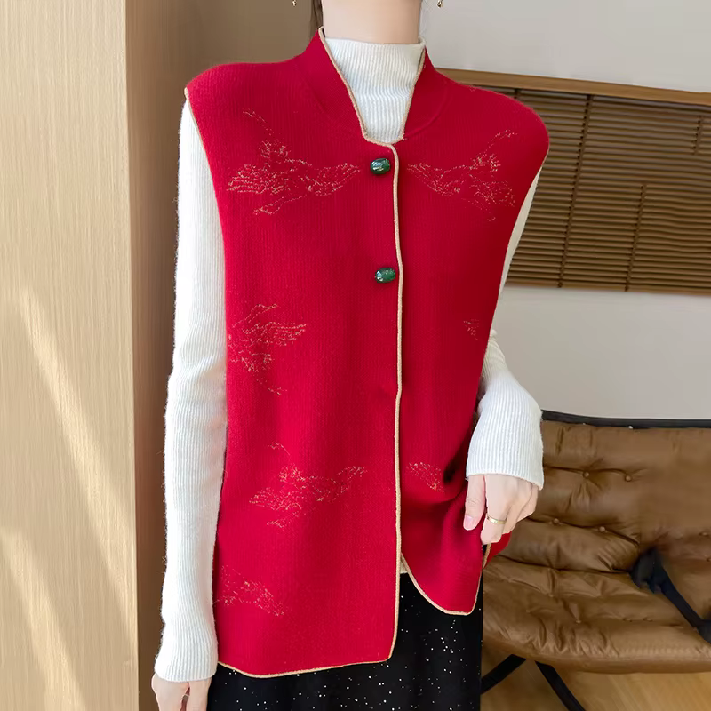 Gilet sans manches en laine Pure pour femme