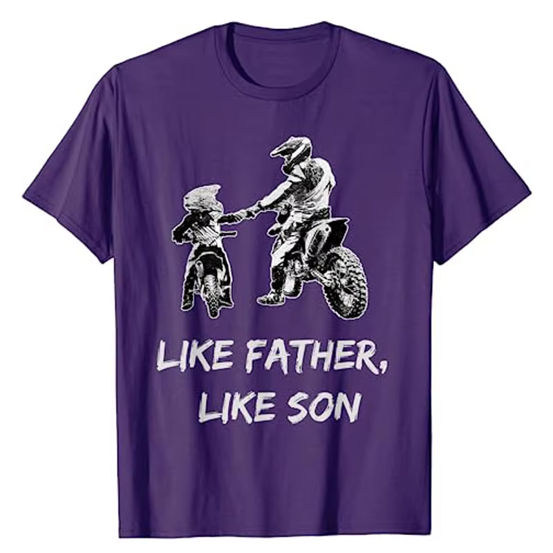 T-shirt graphique comme un père et un fils