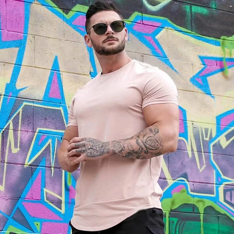 T-shirt de Fitness musculaire été hommes athloisir entraînement à manches courtes
