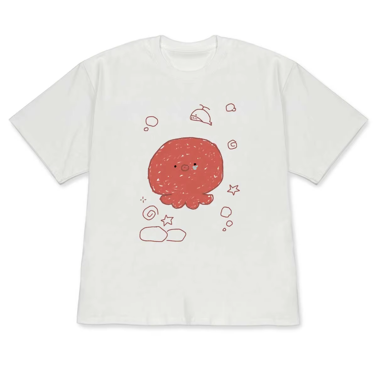 T-shirt à manches courtes avec motif de requin mignon