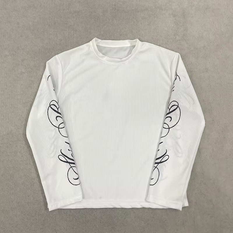 T-shirt à manches longues personnalisé style INS pour hommes et femmes