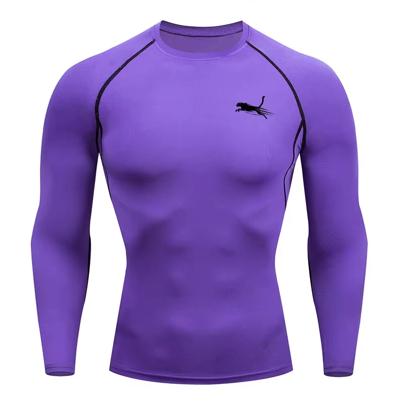 T-shirt de fitness à manches longues pour homme