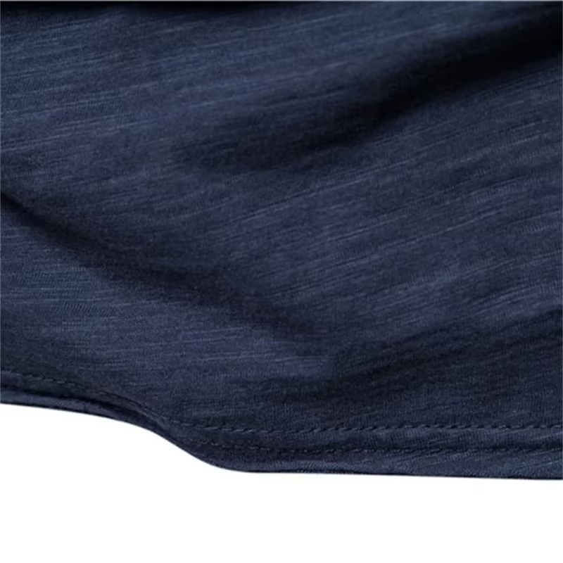 Marque qualité 100% coton hommes T-shirt col en v Design de mode coupe ajustée solide mâle hauts t-shirts à manches courtes