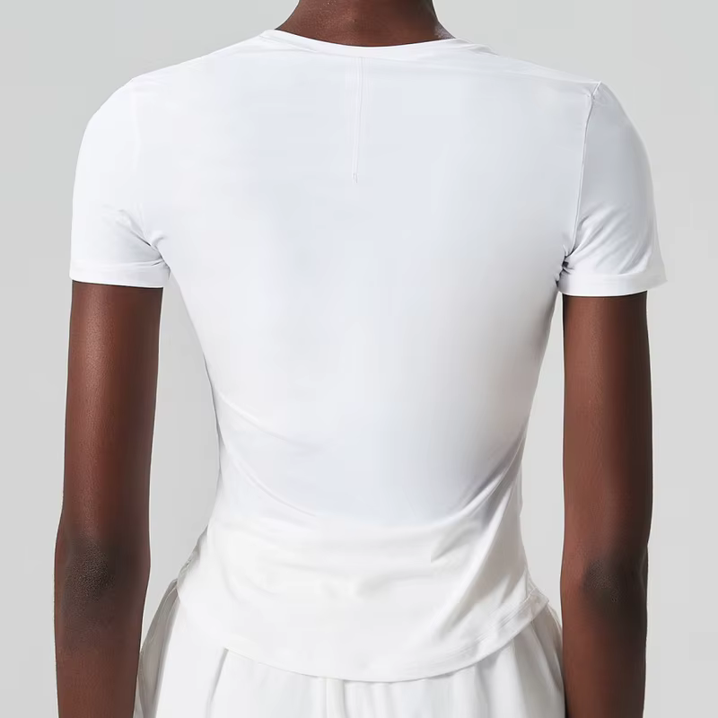 T-shirt de yoga à manches courtes pour femme