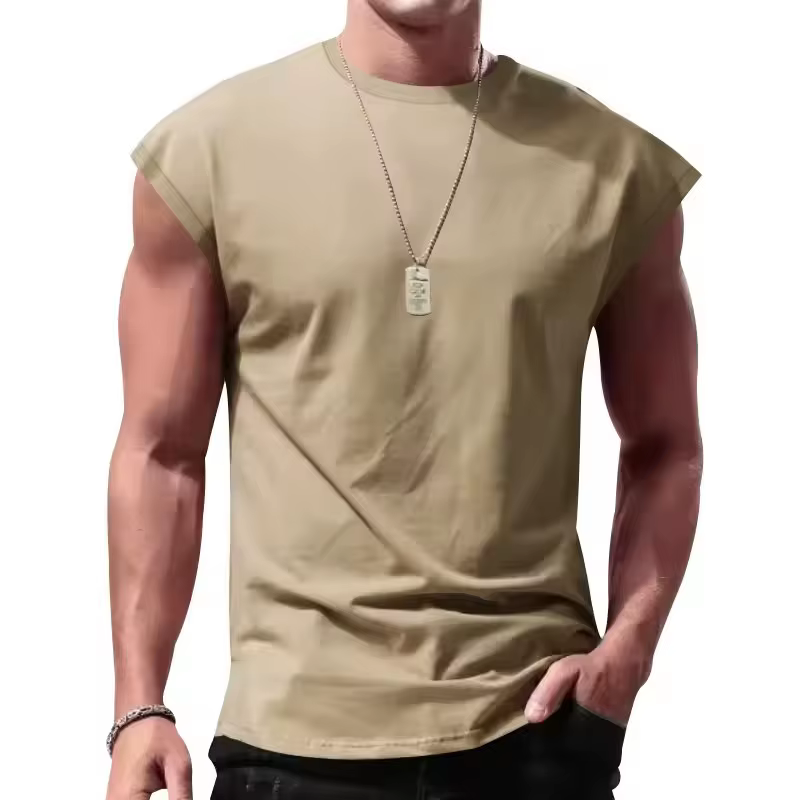 T-shirt décontracté à manches courtes et col rond pour homme