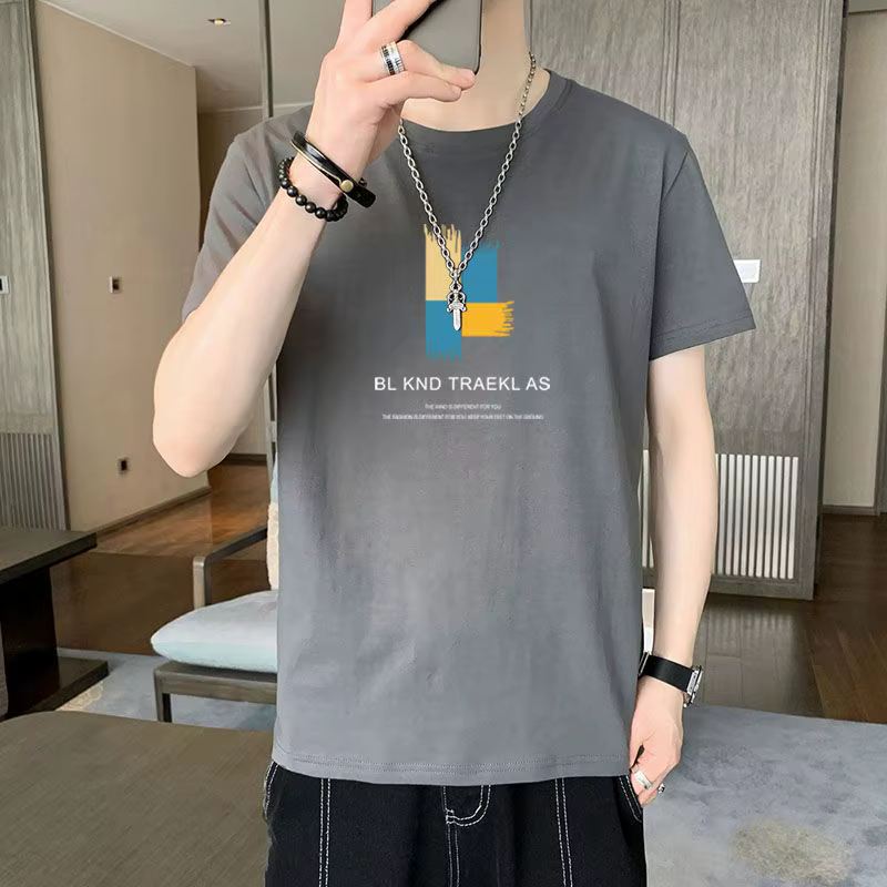 T-shirt à manches courtes pour homme en soie glacée