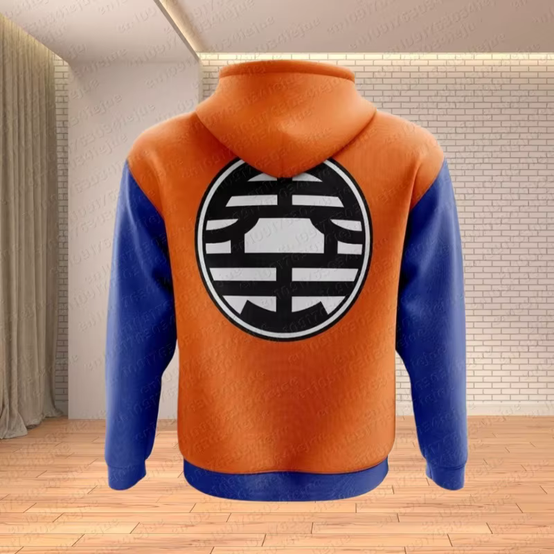 T-shirt pour hommes, fans de sports d'équipe, haut décontracté unisexe pour enfants, tee-shirt décontracté pour adultes, sweat à capuche zippé 3D Dragon Ball Z surdimensionné pour garçons, automne-hiv