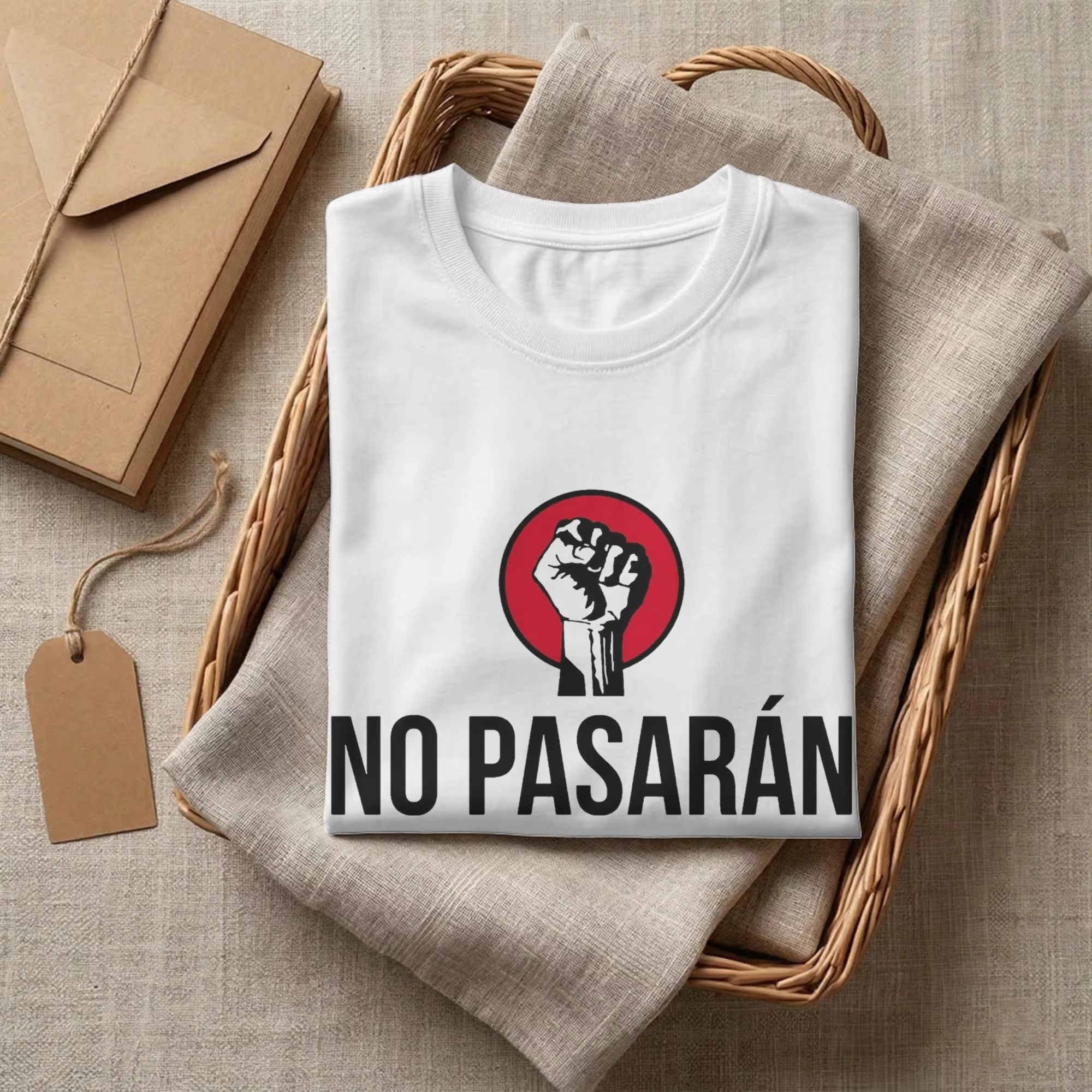 T-shirts amusants No Pasaran Antifascista Resist 2026 pour hommes