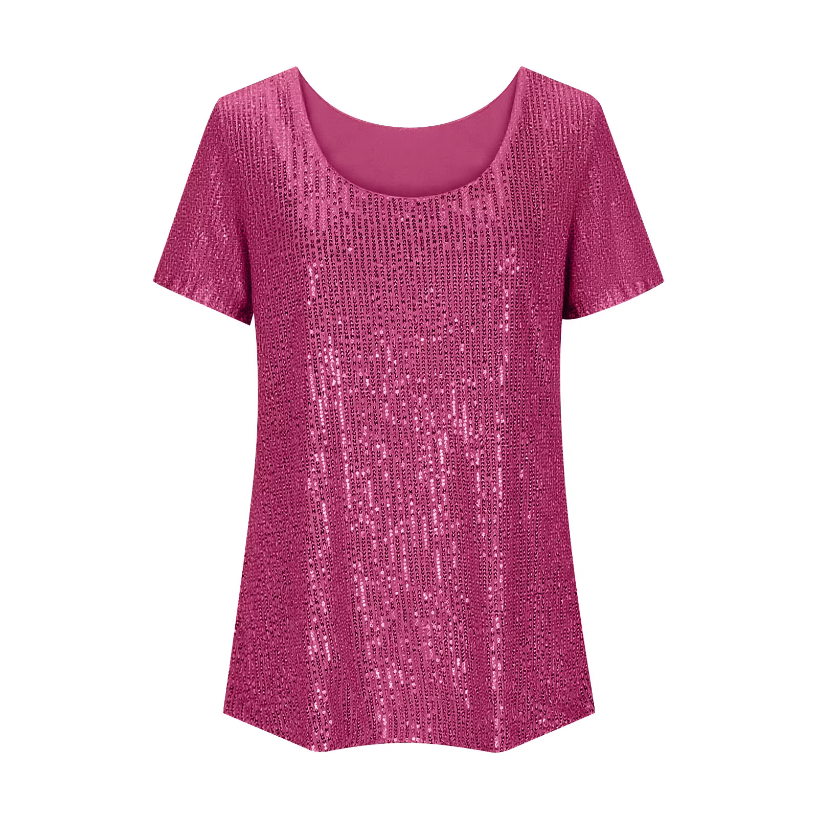 T-shirt à paillettes brillantes pour femmes
