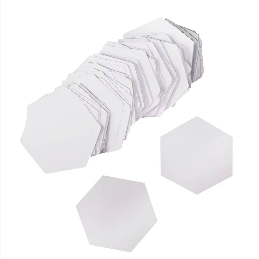 100 pièces Couture Patrons DIY Artisanat Patchwork Papier Quilting Hexagone Modèles Vêtement Tissu